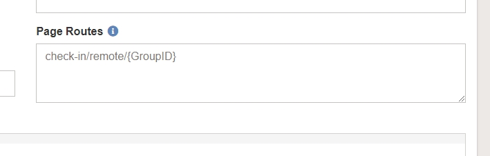 Remote Check-In page route