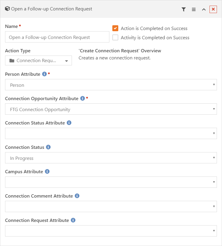 open a connection request