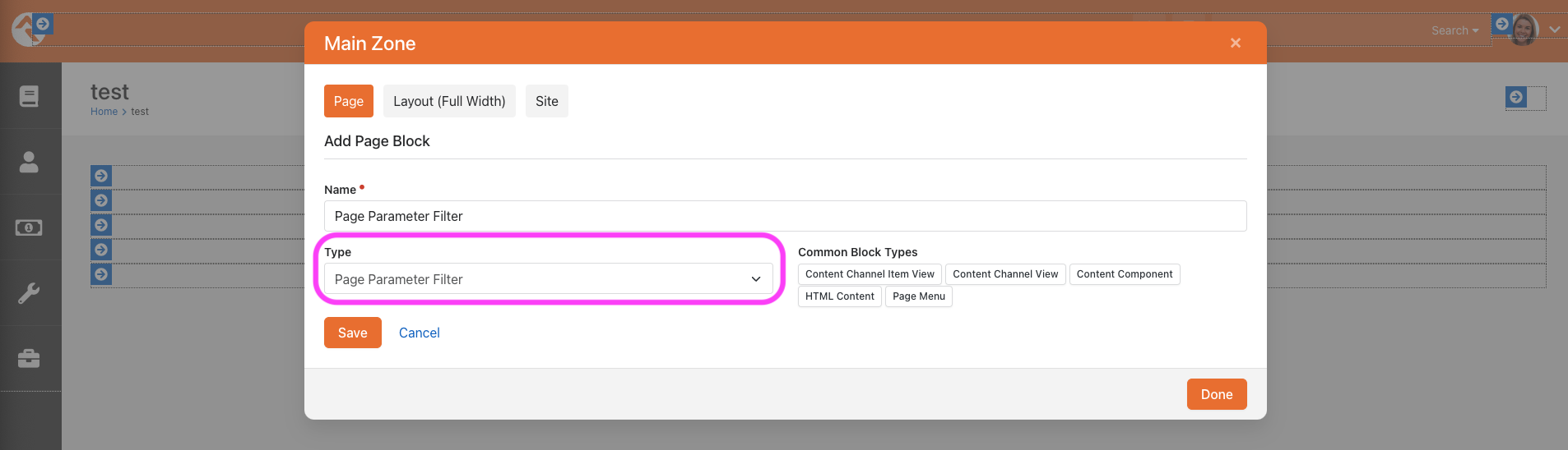 screenshot_creating_a_PageParameterFilter_block